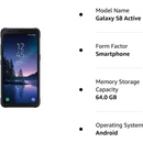 SAMSUNG Galaxy S8 Active (G892A) AT&T Military-Grade Durable Smartphone w/ 5.8" Shatter-Resistant Glass, Meteor Gray