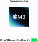 Macbook Air (A3113) M3 8GB Ram and 256GB Storage