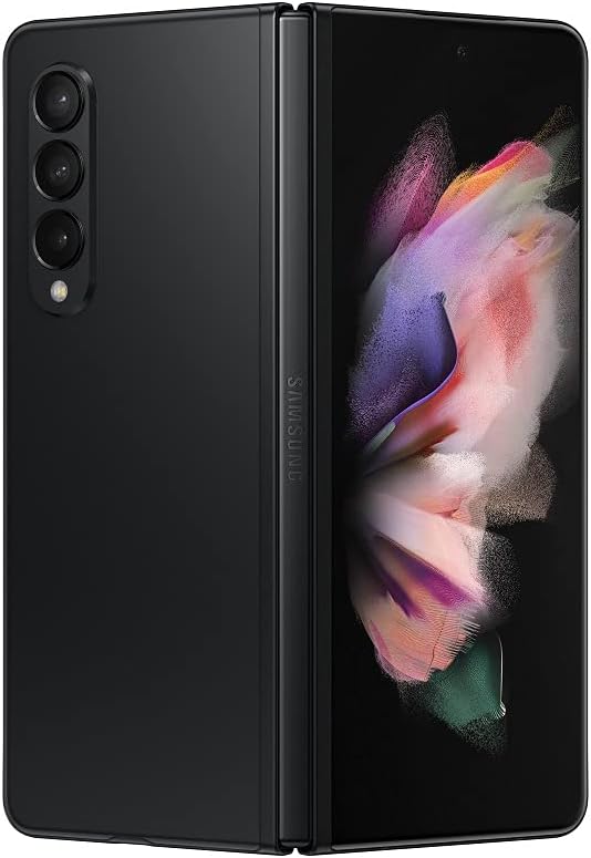 Samsung Galaxy Z Fold 3 Factory Unlocked Android Cell Phone Smartphone Tablet 2-in-1 Foldable Dual Screen Under Display Camera 256GB Storage, Phantom Black
