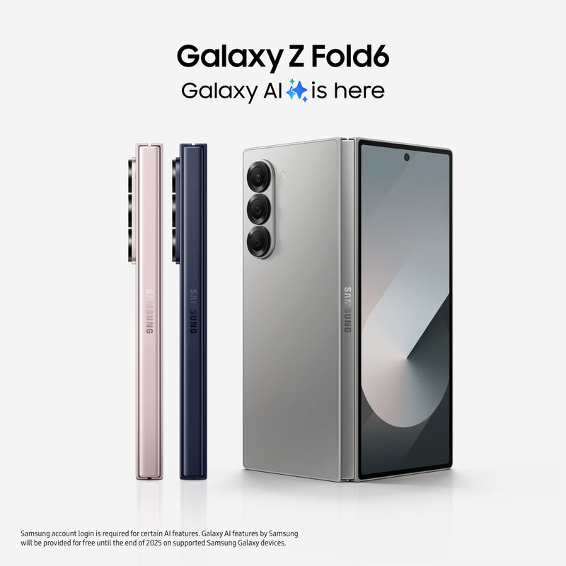 Samsung Galaxy Z Fold6 Cell Phone, Factory Unlocked Android Smartphone, 512GB , Big 7.6” Screen for Streaming, Gaming, Dual App View, One-Hand Control, Hands-Free Use, US Version, 2024, Silver Shadow